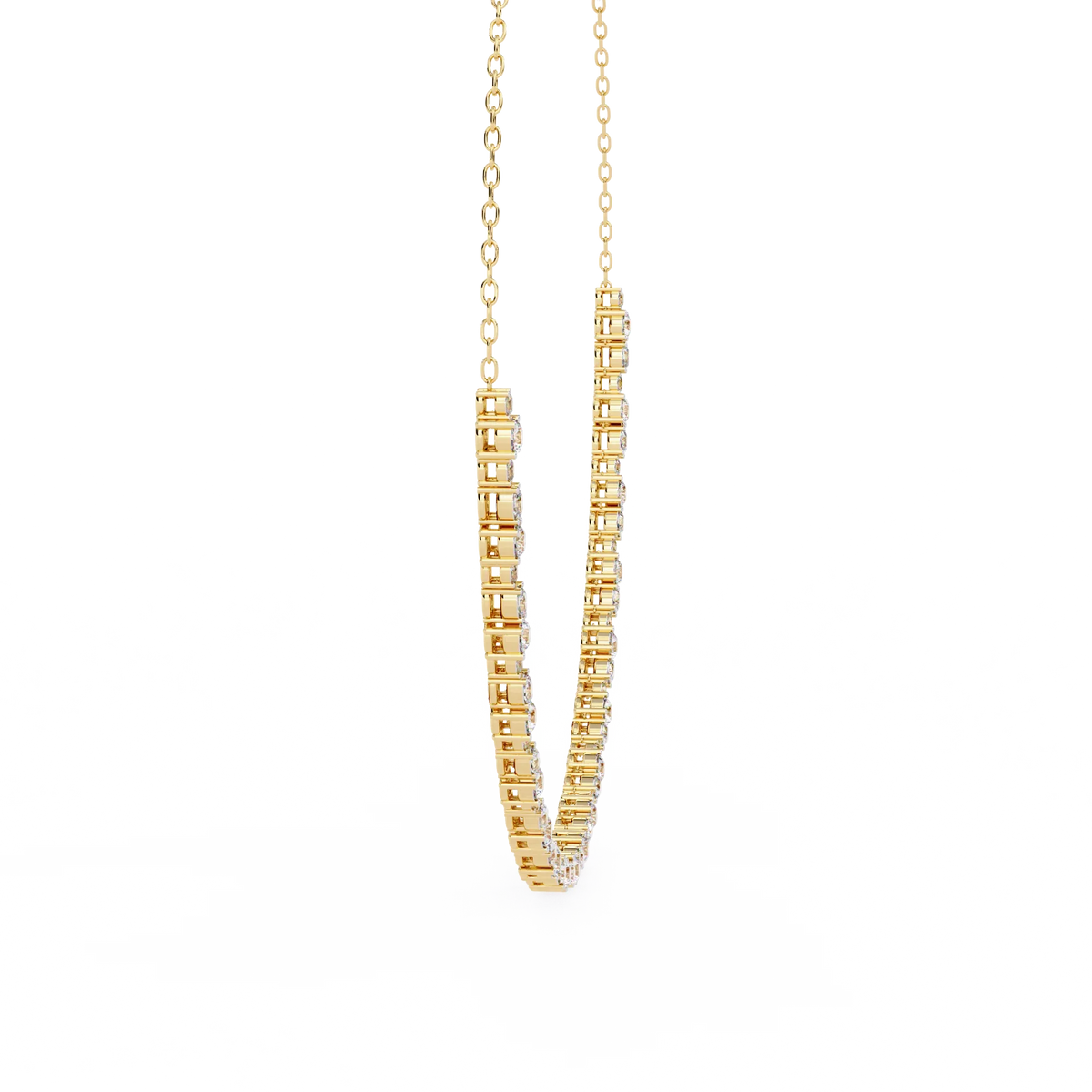 Eterna Bezel Lab Grown Diamond By The Yard Necklace - Ophiratbf