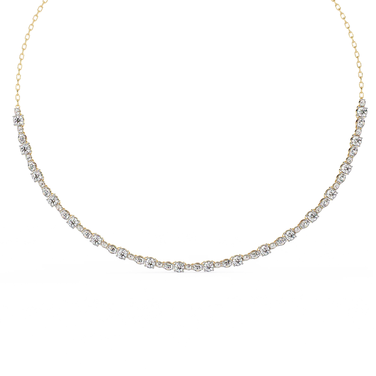 Eterna Bezel Lab Grown Diamond By The Yard Necklace - Ophiratbf
