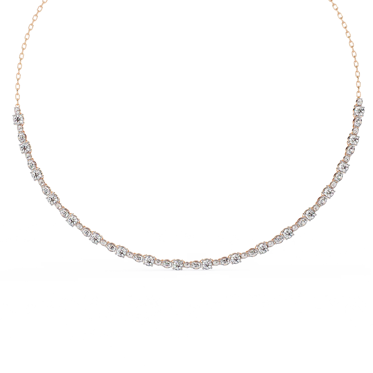 Eterna Bezel Lab Grown Diamond By The Yard Necklace - Ophiratbf