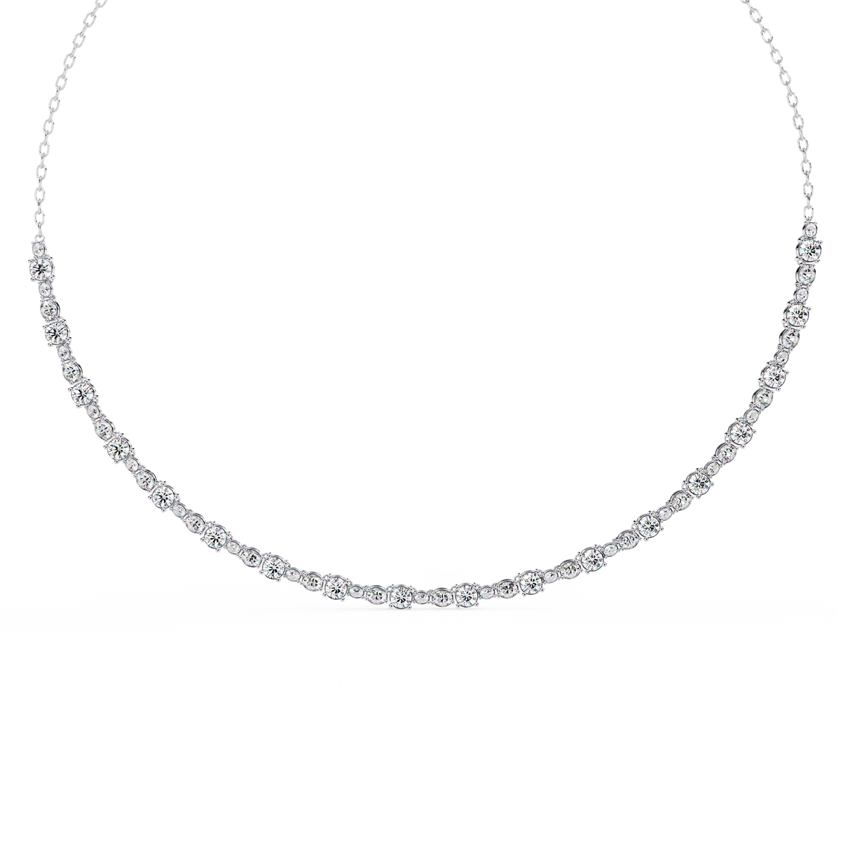 Eterna Bezel Lab Grown Diamond By The Yard Necklace - Ophiratbf