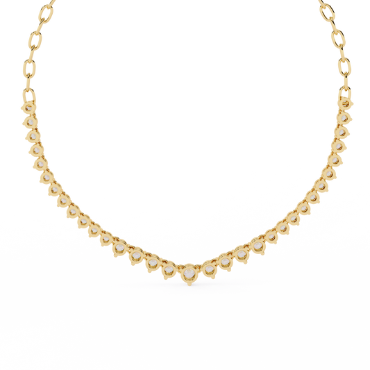 Beloved Hearts Graduated Lab Grown Diamond Necklace