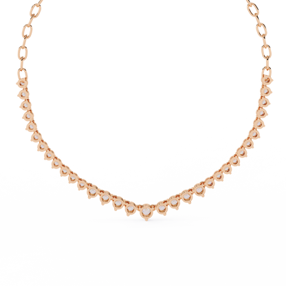 Beloved Hearts Graduated Lab Grown Diamond Necklace