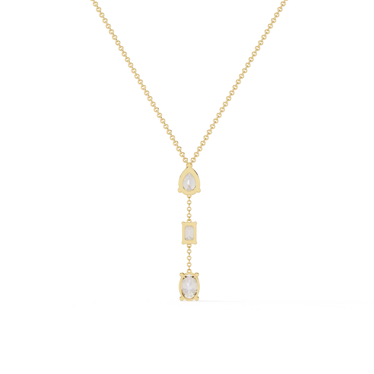 Trio Forma Drop Lab Grown Diamond Necklace - Ophiratbf