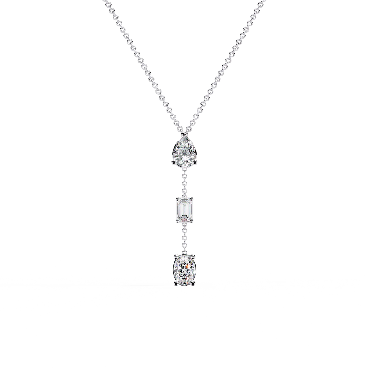 Trio Forma Drop Lab Grown Diamond Necklace - Ophiratbf