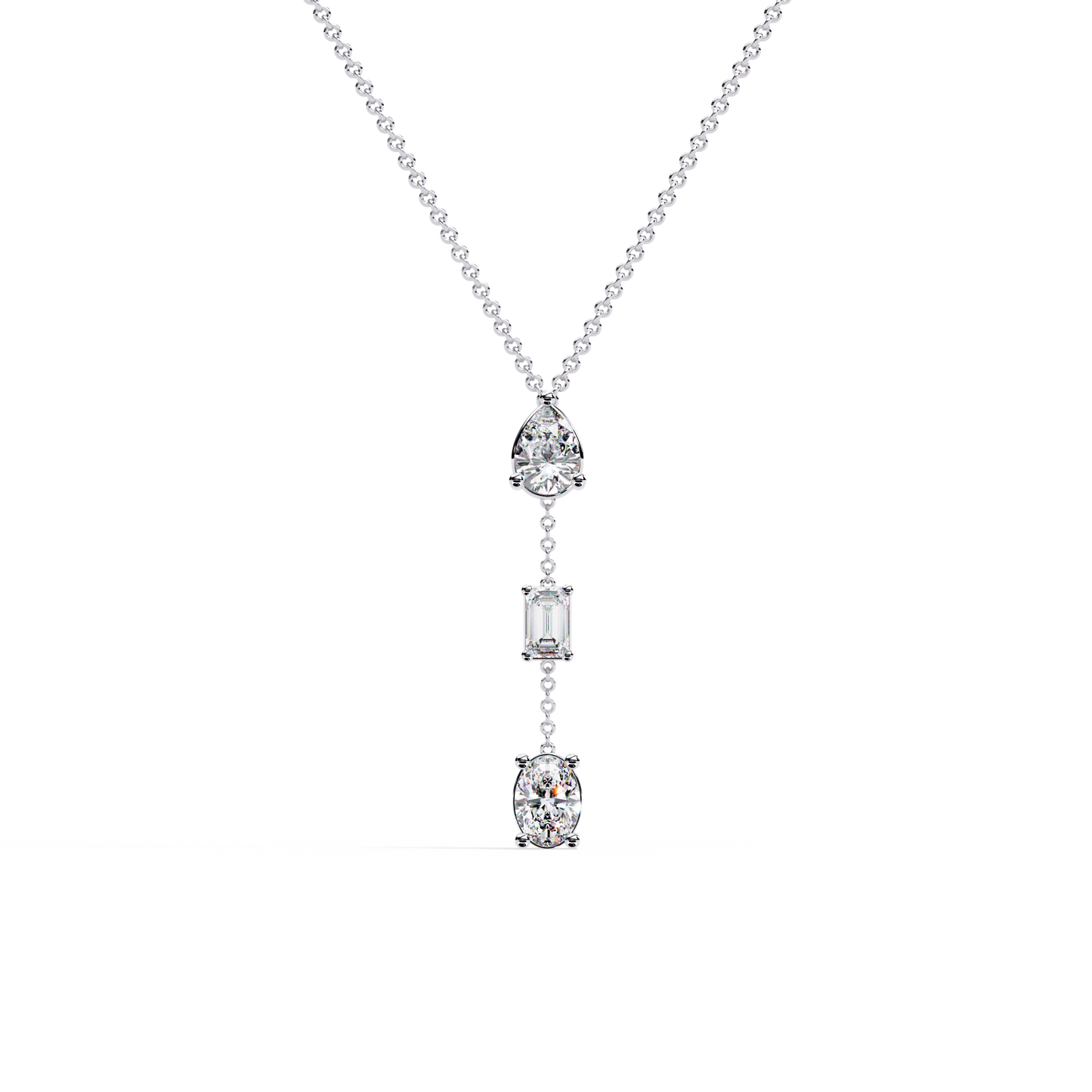 trio forma drop lab grown diamond necklace
