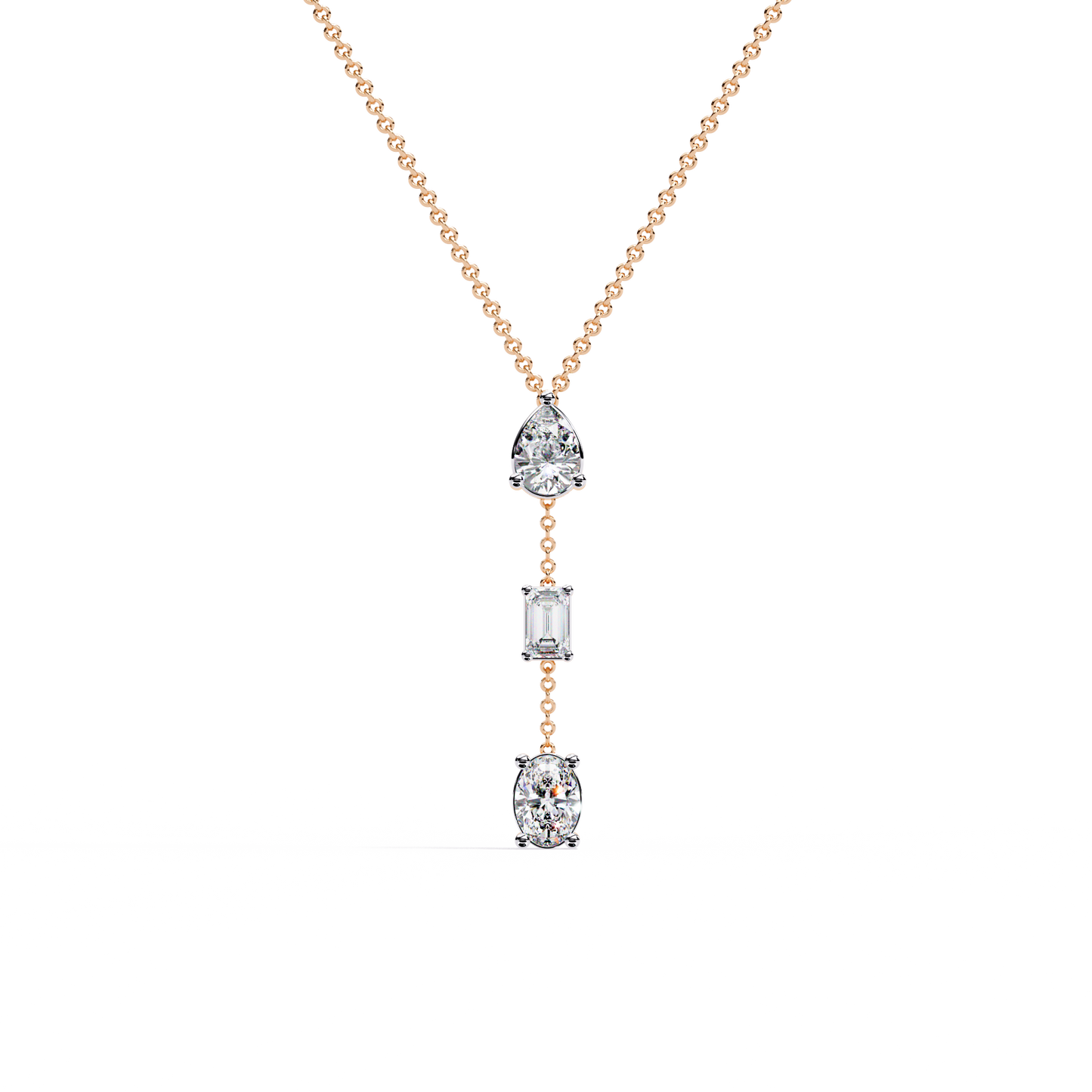 trio forma drop lab grown diamond necklace