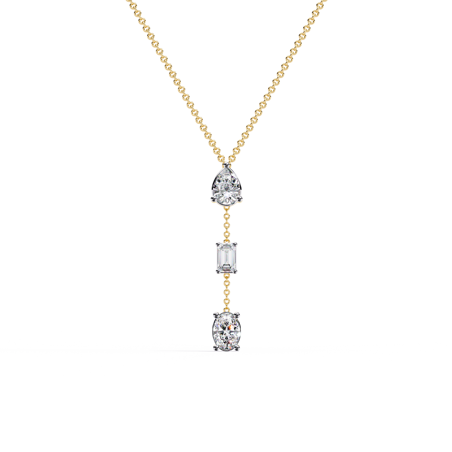 trio forma drop lab grown diamond necklace