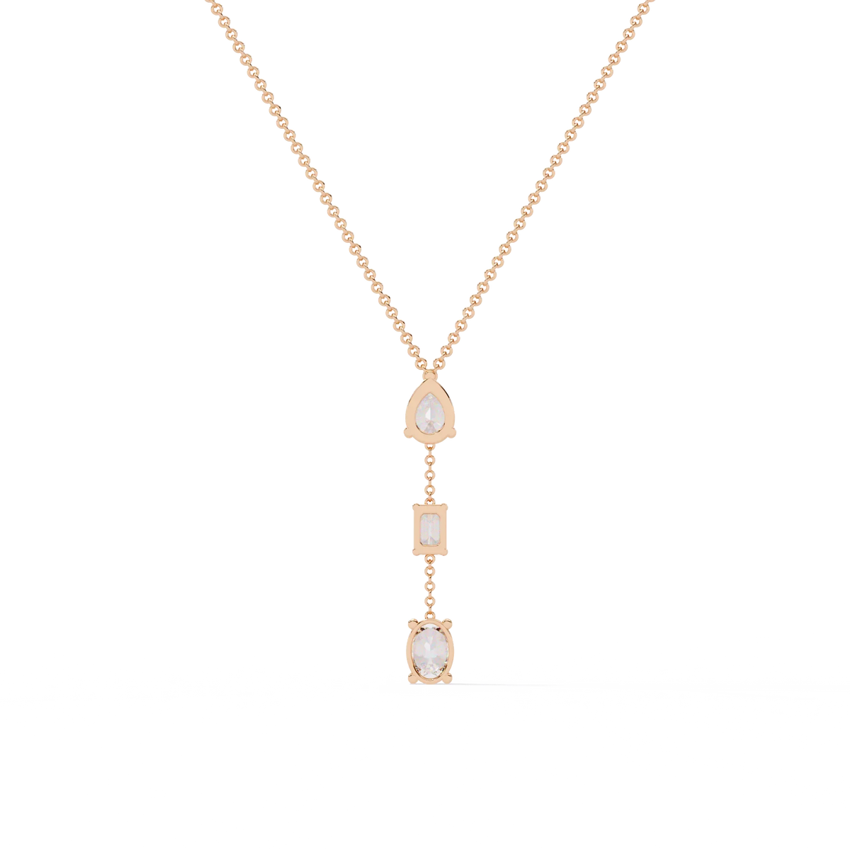 Trio Forma Drop Lab Grown Diamond Necklace - Ophiratbf
