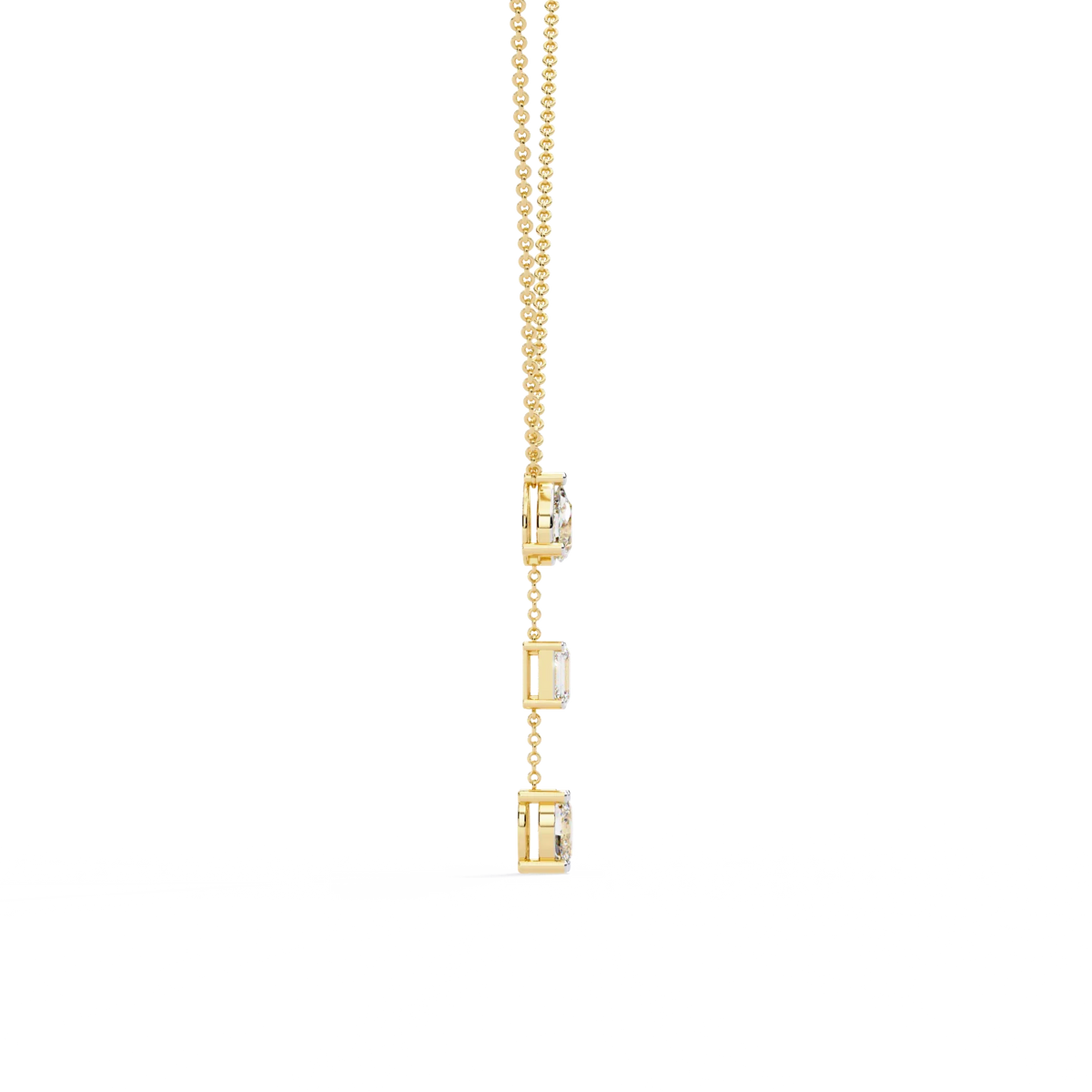 Trio Forma Drop Lab Grown Diamond Necklace - Ophiratbf