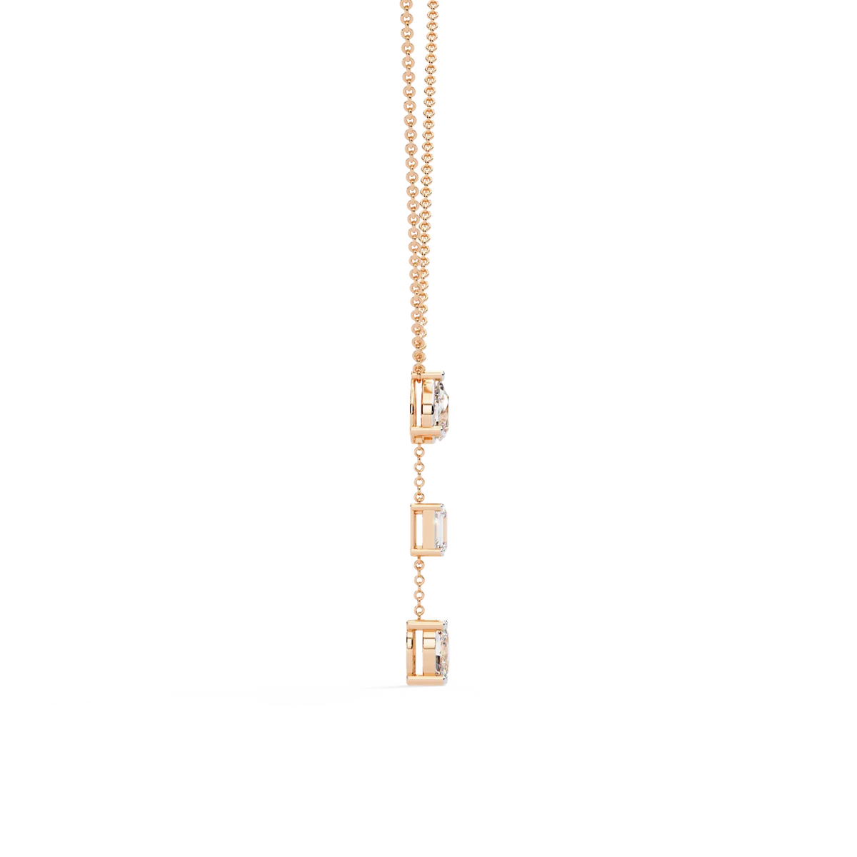 Trio Forma Drop Lab Grown Diamond Necklace - Ophiratbf