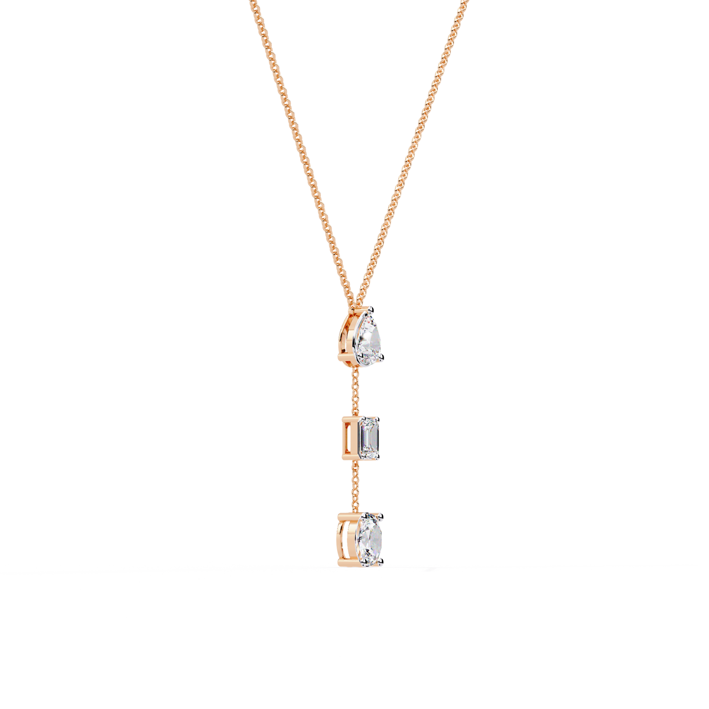 trio forma drop lab grown diamond necklace