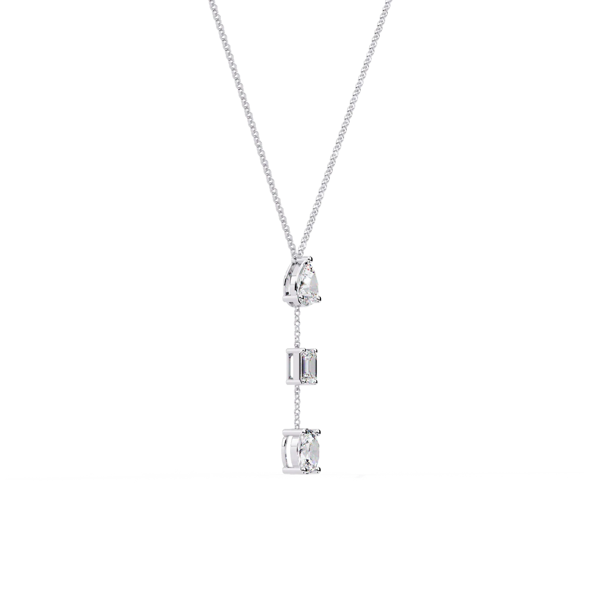 Trio Forma Drop Lab Grown Diamond Necklace - Ophiratbf