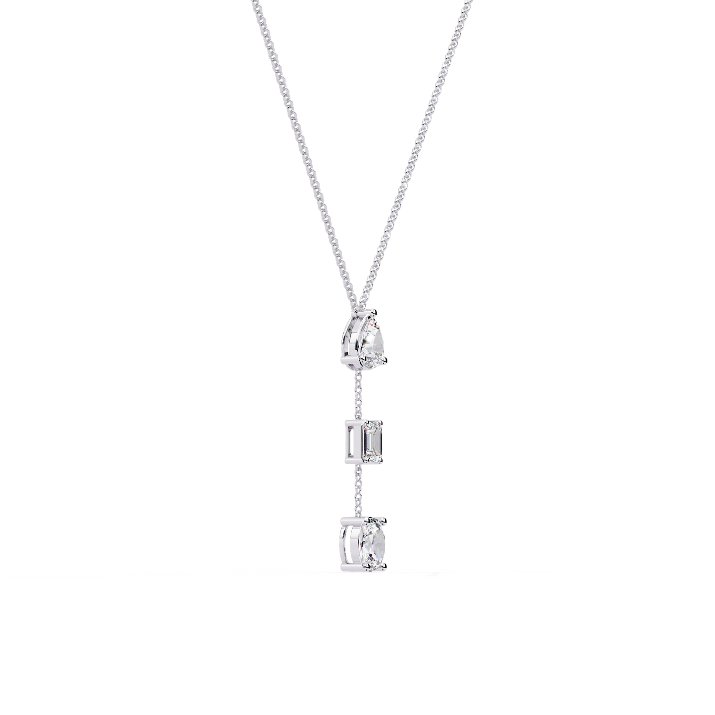 trio forma drop lab grown diamond necklace