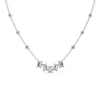 Skyline Baguette Cluster Lab Grown Diamond Necklace - Ophiratbf
