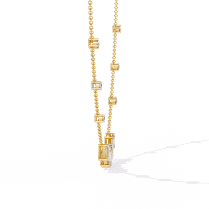 Skyline Baguette Cluster Lab Grown Diamond Necklace
