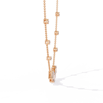 Skyline Baguette Cluster Lab Grown Diamond Necklace