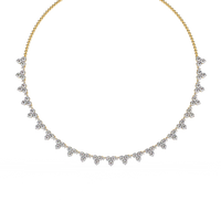 Petal Cascade Fringe Lab Grown Diamond Necklace - Ophiratbf