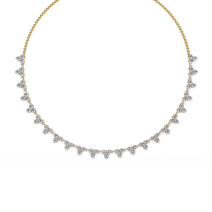 Petal Cascade Fringe Lab Grown Diamond Necklace