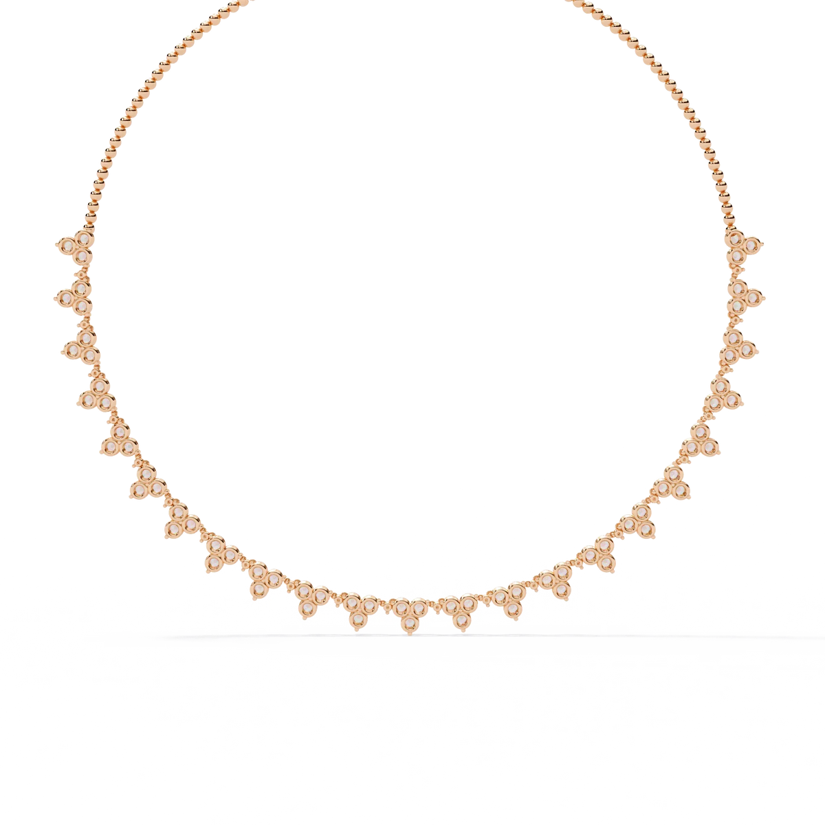 Petal Cascade Fringe Lab Grown Diamond Necklace - Ophiratbf