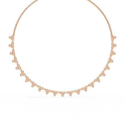 Petal Cascade Fringe Lab Grown Diamond Necklace