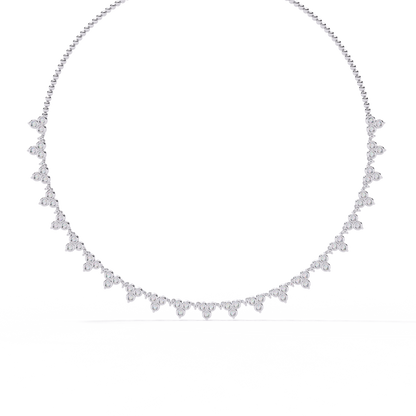 Petal Cascade Fringe Lab Grown Diamond Necklace