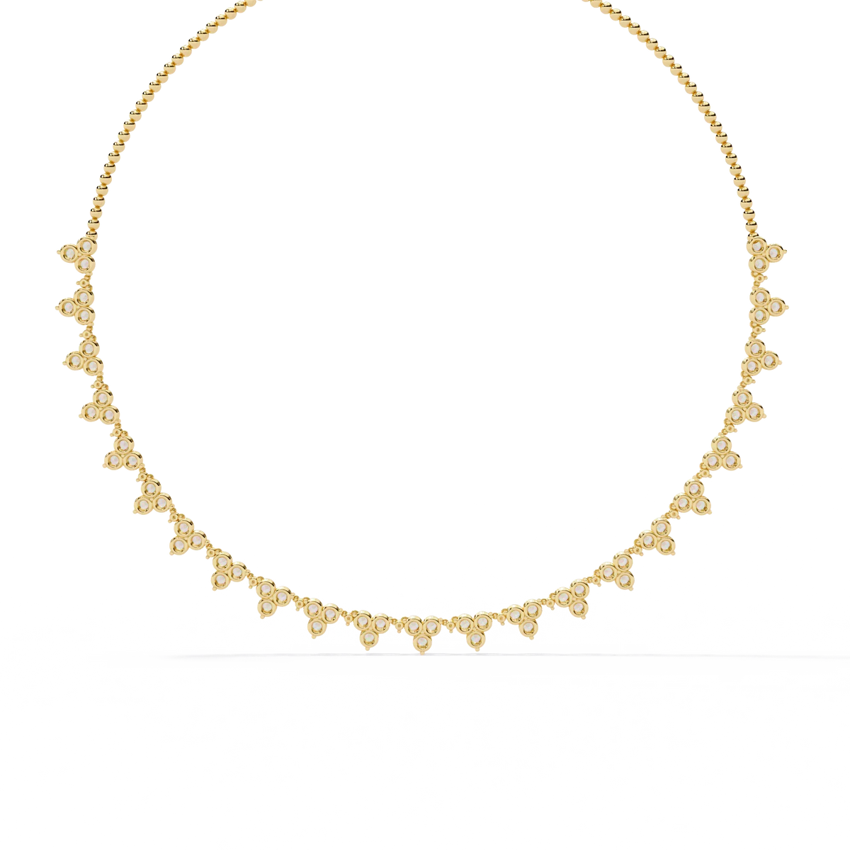 Petal Cascade Fringe Lab Grown Diamond Necklace - Ophiratbf