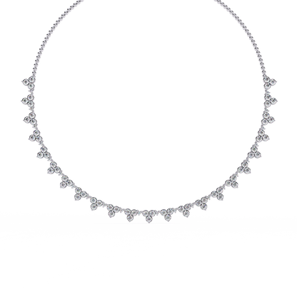 Petal Cascade Fringe Lab Grown Diamond Necklace