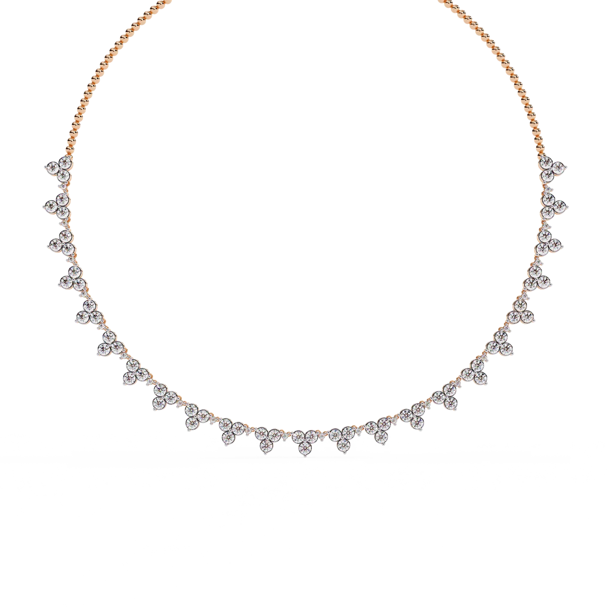 Petal Cascade Fringe Lab Grown Diamond Necklace - Ophiratbf