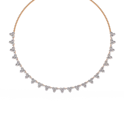 Petal Cascade Fringe Lab Grown Diamond Necklace