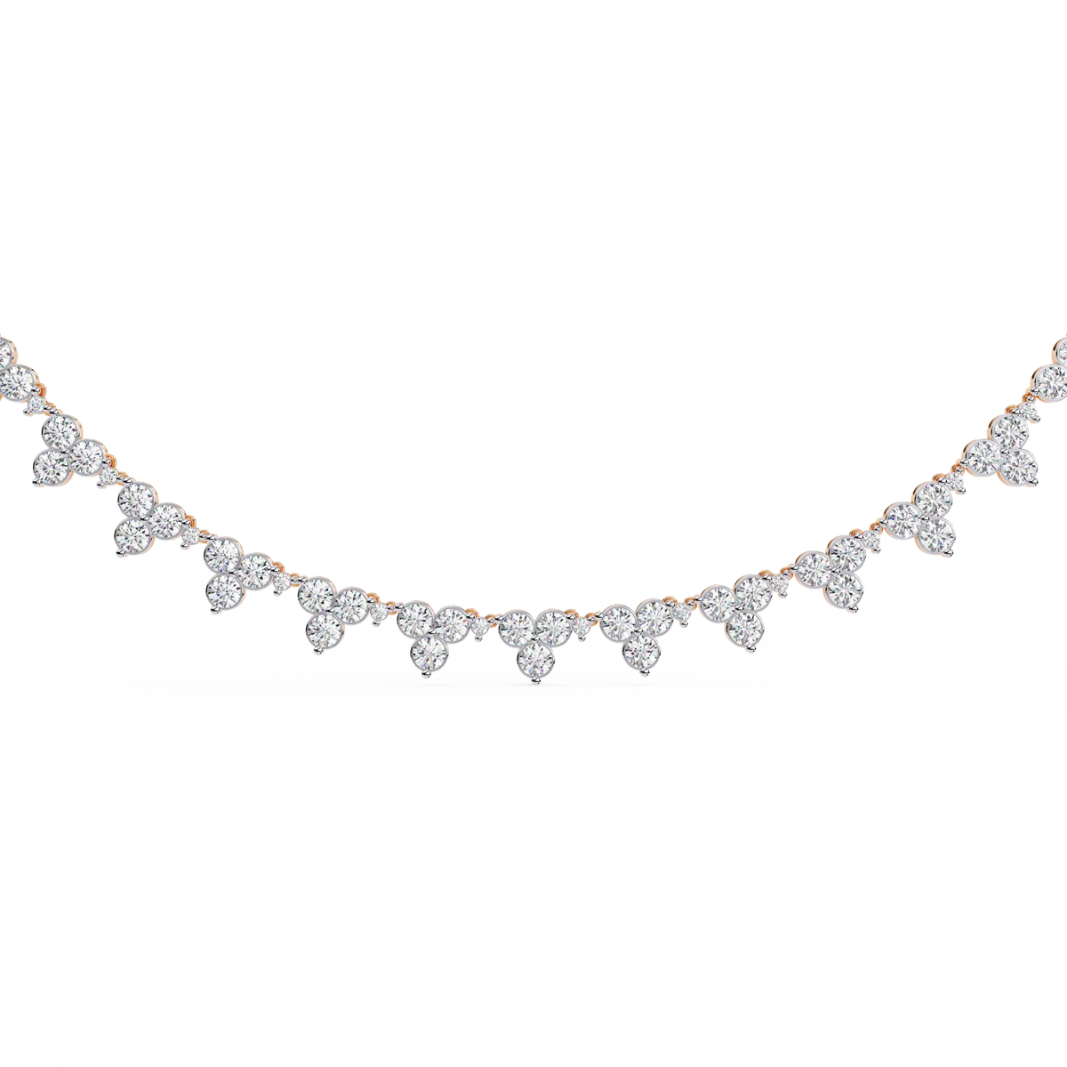 Petal Cascade Fringe Lab Grown Diamond Necklace - Ophiratbf