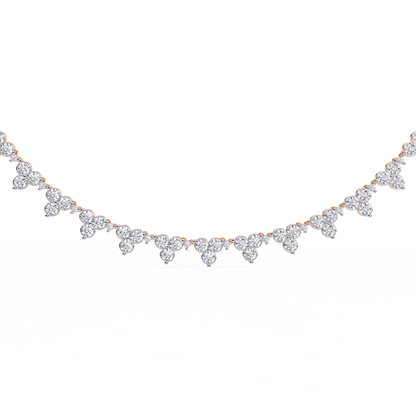 Petal Cascade Fringe Lab Grown Diamond Necklace