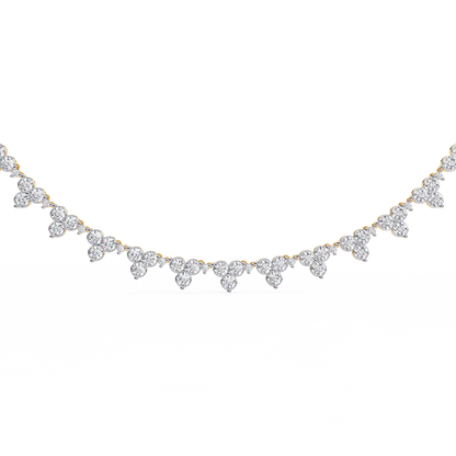 Petal Cascade Fringe Lab Grown Diamond Necklace