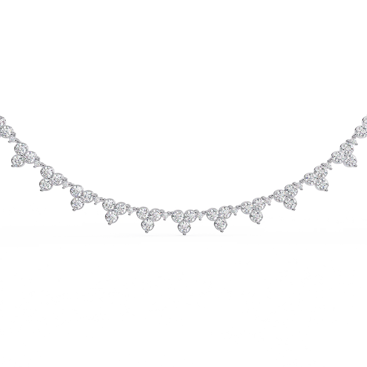 Petal Cascade Fringe Lab Grown Diamond Necklace - Ophiratbf