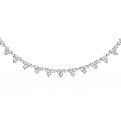 Petal Cascade Fringe Lab Grown Diamond Necklace