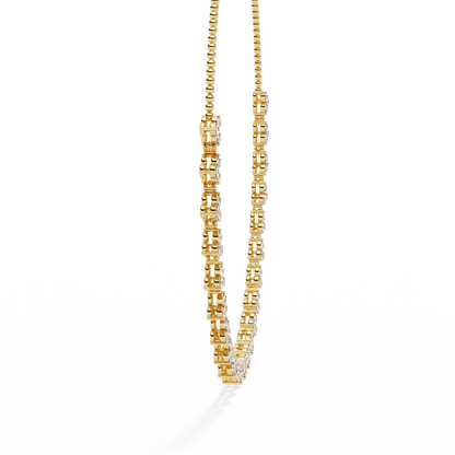 Petal Cascade Fringe Lab Grown Diamond Necklace