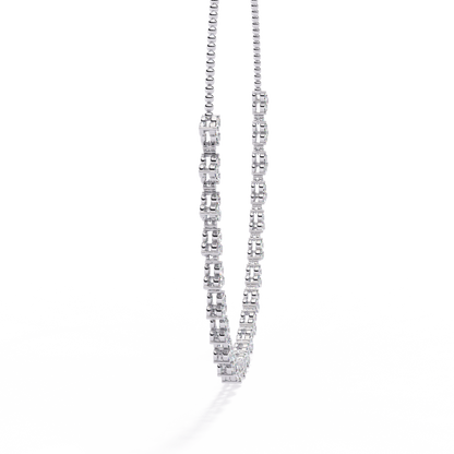 Petal Cascade Fringe Lab Grown Diamond Necklace