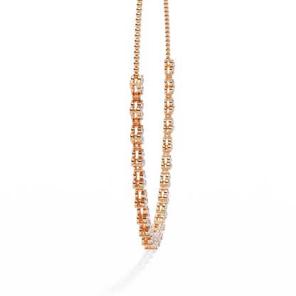 Petal Cascade Fringe Lab Grown Diamond Necklace