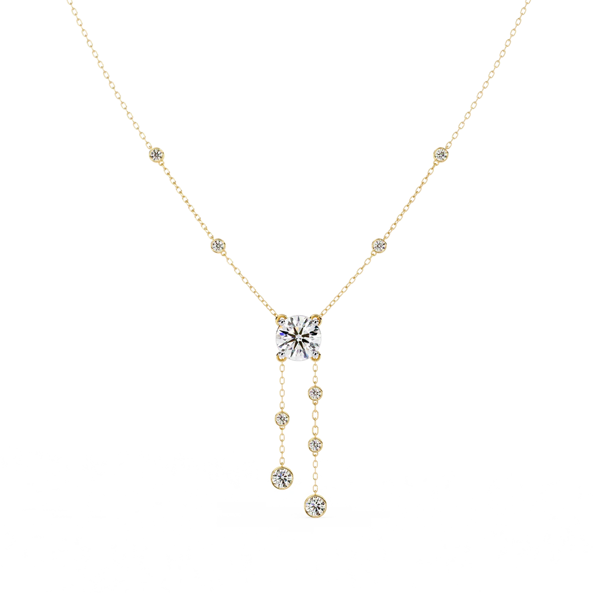 Solitaire Dazzle Drop Lab Grown Diamond Necklace - Ophiratbf