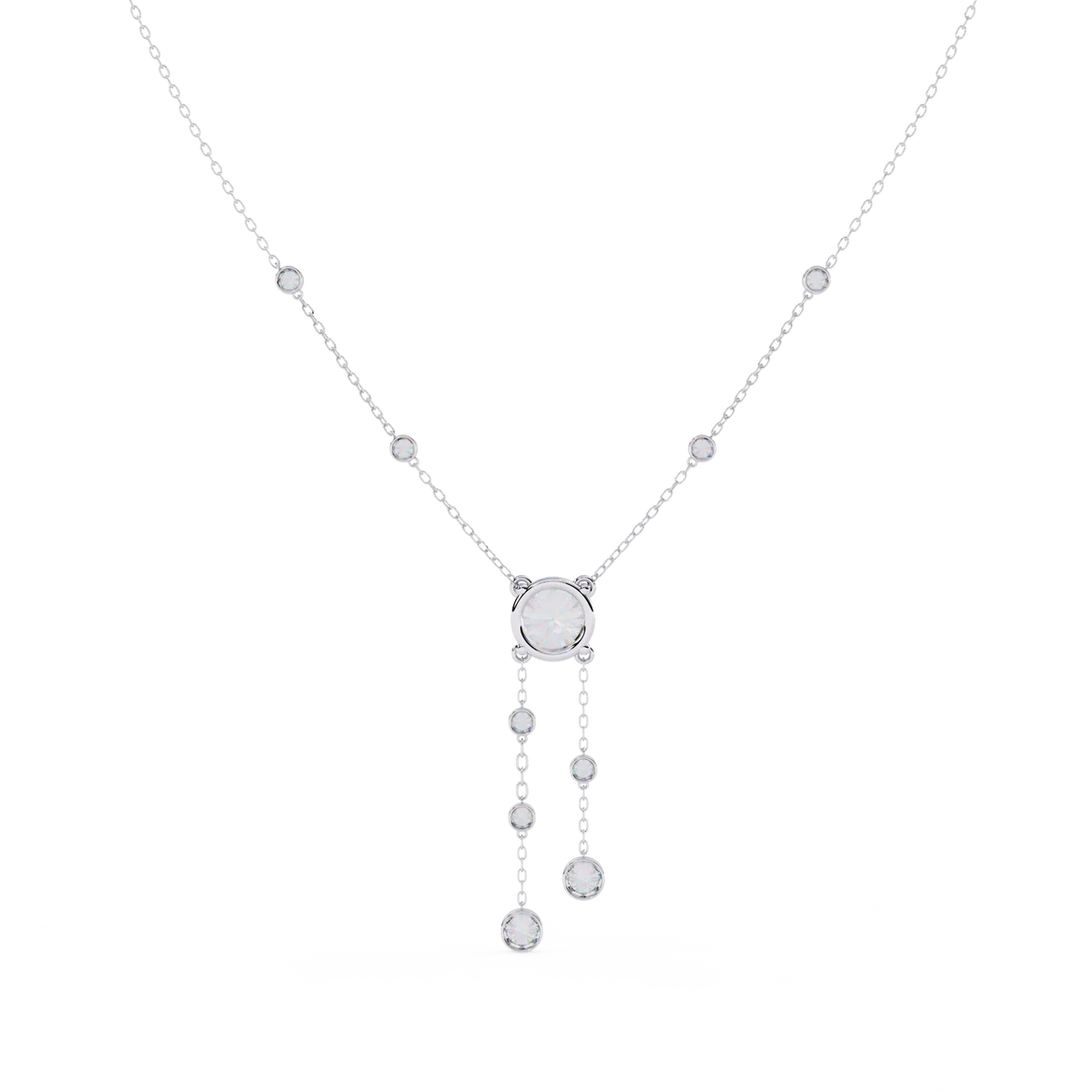 Solitaire Dazzle Drop Lab Grown Diamond Necklace - Ophiratbf