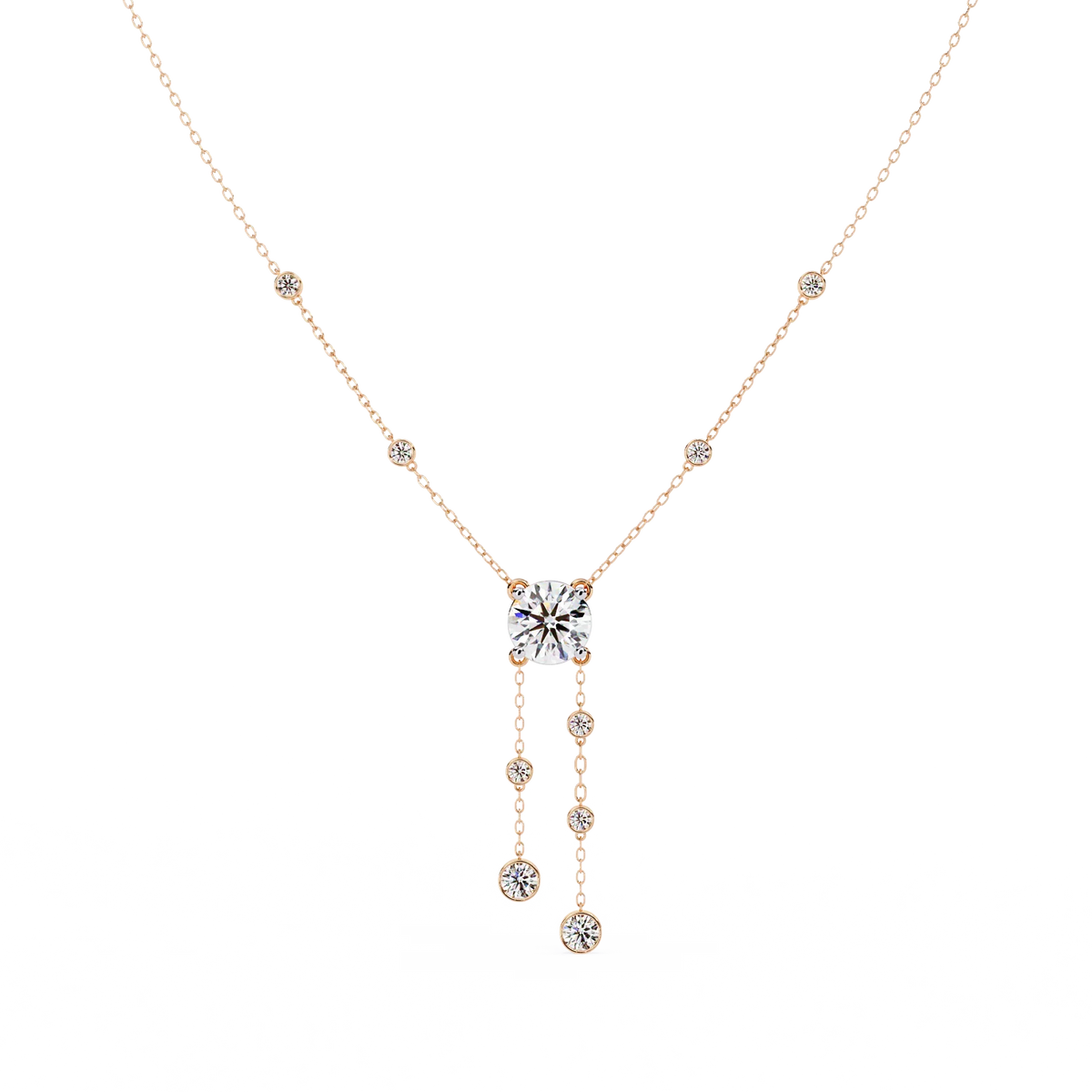 Solitaire Dazzle Drop Lab Grown Diamond Necklace - Ophiratbf
