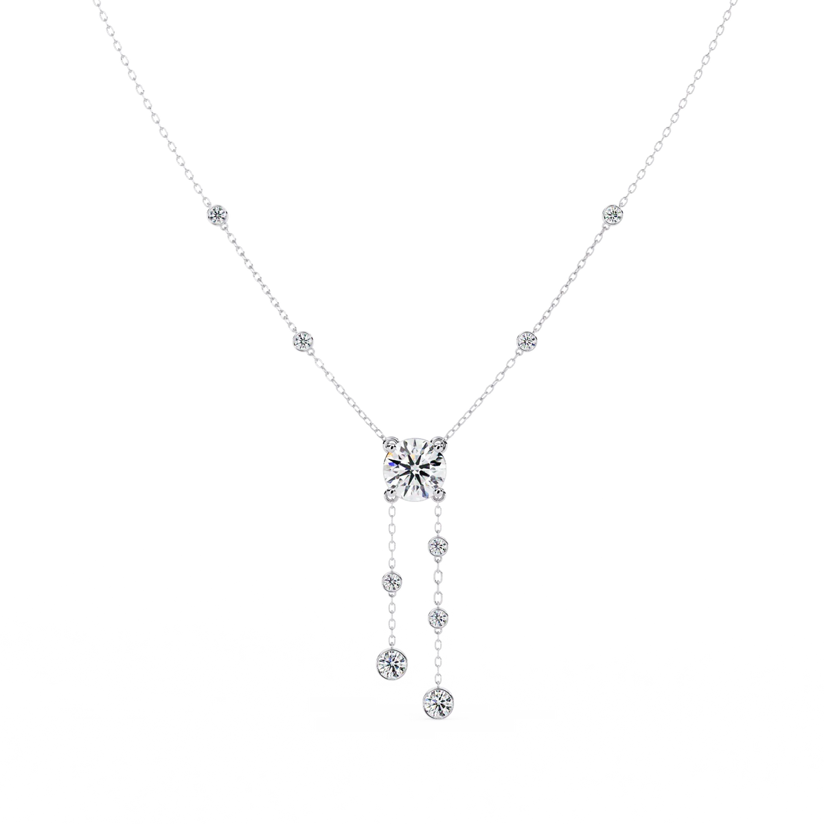 Solitaire Dazzle Drop Lab Grown Diamond Necklace - Ophiratbf