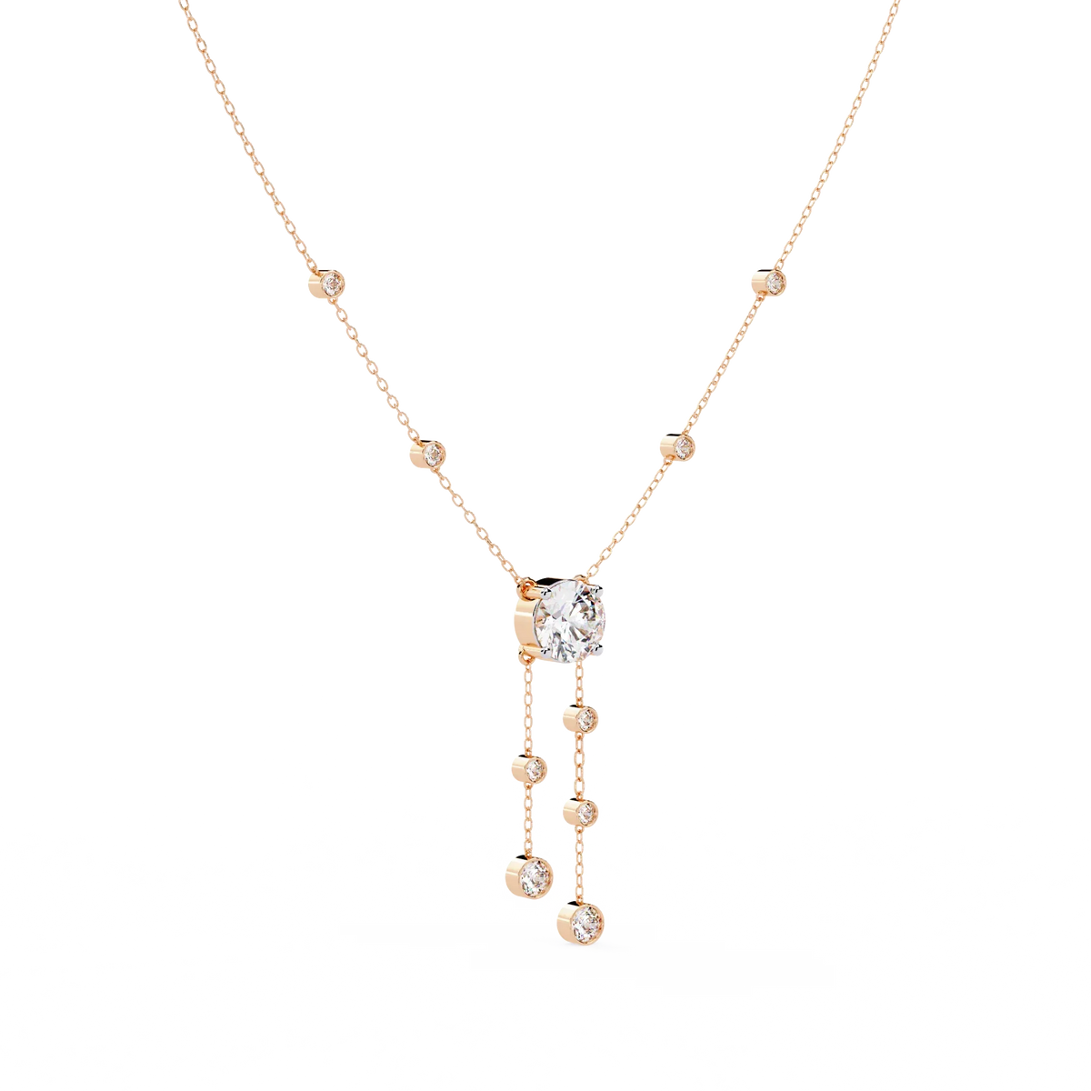 Solitaire Dazzle Drop Lab Grown Diamond Necklace - Ophiratbf