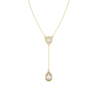 Aura Bezel Lariat Lab Grown Diamond Necklace - Ophiratbf