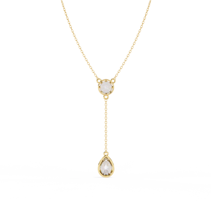 Aura Bezel Lariat Lab Grown Diamond Necklace