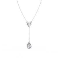 Aura Bezel Lariat Lab Grown Diamond Necklace - Ophiratbf