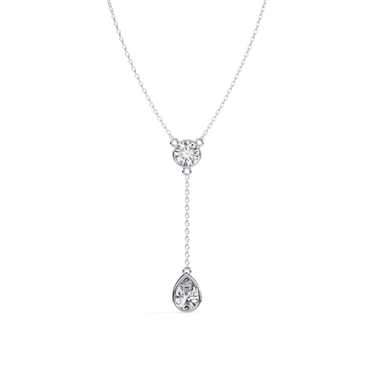 Aura Bezel Lariat Lab Grown Diamond Necklace