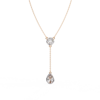 Aura Bezel Lariat Lab Grown Diamond Necklace - Ophiratbf