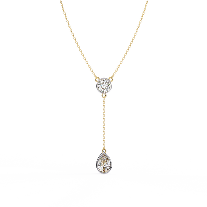 Aura Bezel Lariat Lab Grown Diamond Necklace