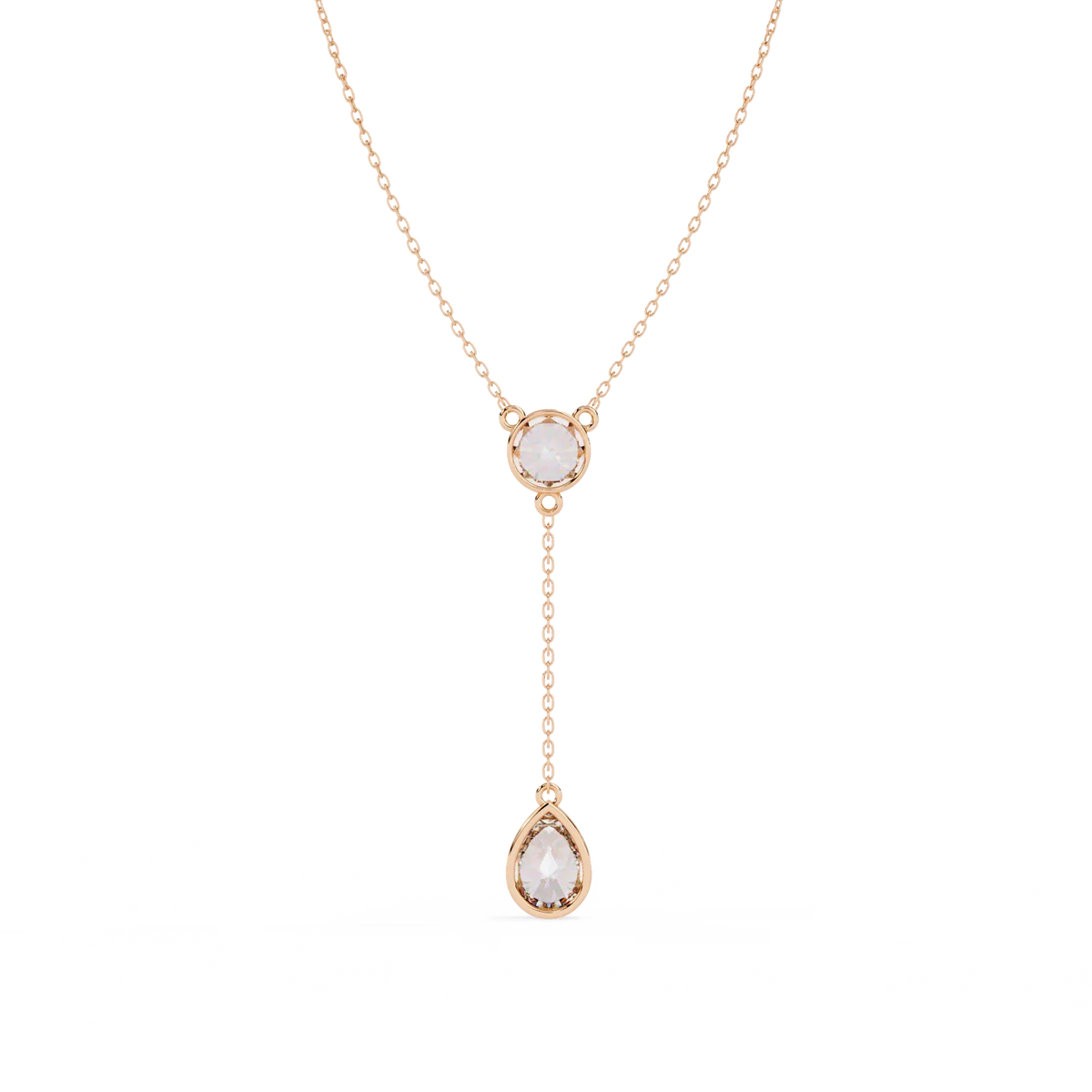 Aura Bezel Lariat Lab Grown Diamond Necklace - Ophiratbf