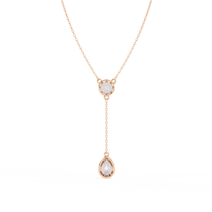 Aura Bezel Lariat Lab Grown Diamond Necklace
